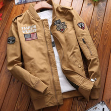 Load image into Gallery viewer, Mens Military Pilot Zipper Jacket
