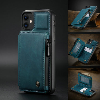 Slim Zipper Wallet Back Case For iPhone 11 to 15 series