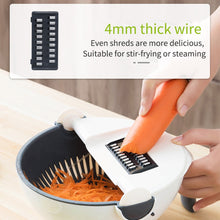 Load image into Gallery viewer, Multi function Stainless Steel Vegetable Slicer With Draining Basket
