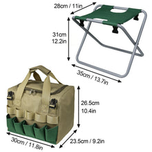 Load image into Gallery viewer, Multi Function Gardening Tool Storage Bag with Detachable Mini Chair
