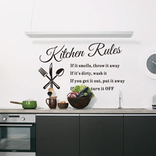 Load image into Gallery viewer, Removable Wall Stickers for Kitchen with  Kitchen Rules Design 3 stickers pack
