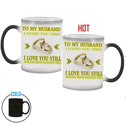 Wedding Anniversary Gift Idea Color Changing Heat Sensitive Magical Ceramic Mug