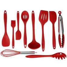Load image into Gallery viewer, Non Stick Silicone Cooking Utensils Premium Heat Resistant 10 PCS Set
