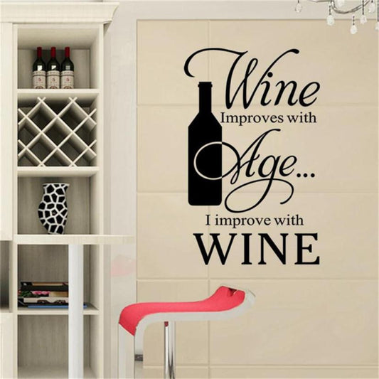 Home Decor Wine Theme Wall Stickers 5 pcs set