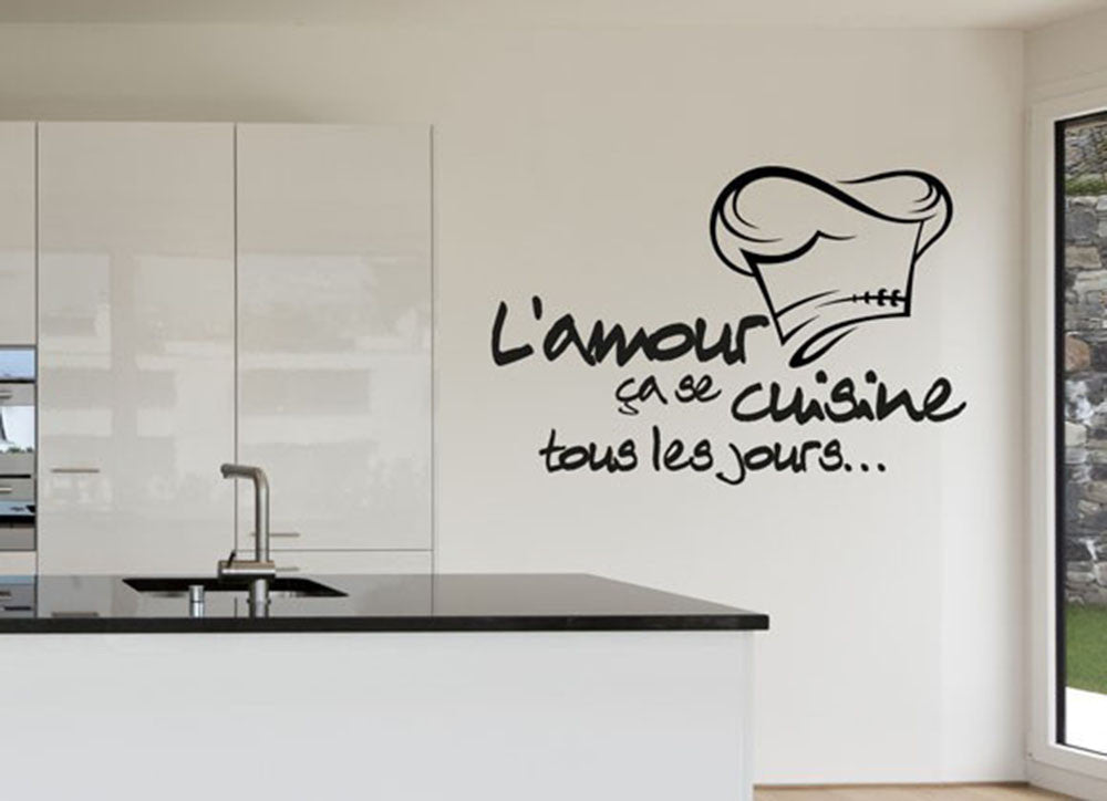 French Cuisine Chef Theme Kitchen and Home Decor Wall Sticker