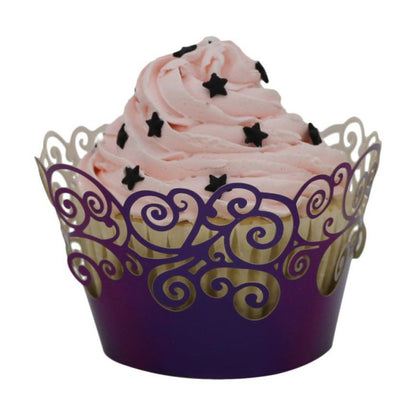 Holiday Theme Lace Laser Cut Cupcake and Muffin Holder 100 units set