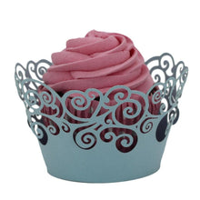Load image into Gallery viewer, Holiday Theme Lace Laser Cut Cupcake and Muffin Holder 100 units set
