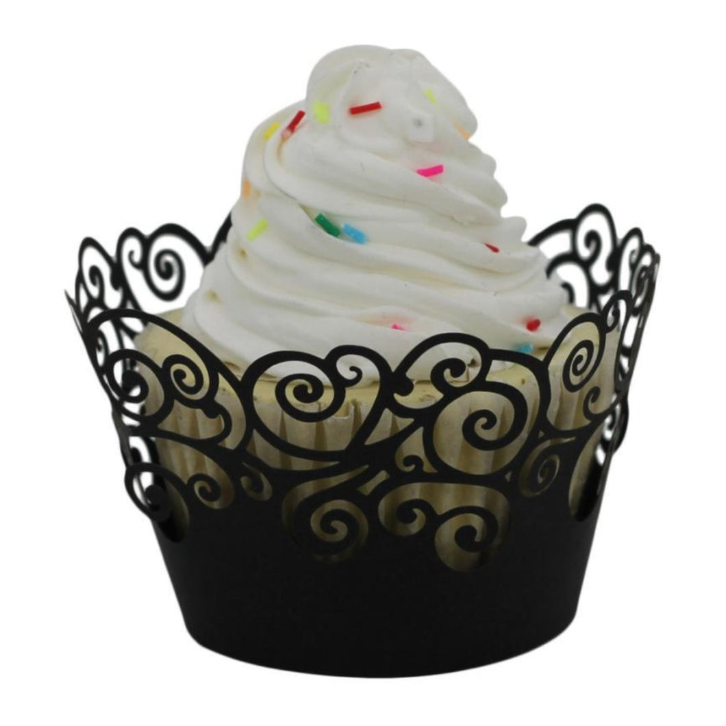 50 pc Christmas Lace Laser Cut Cupcake and Muffin Holder - Onetify