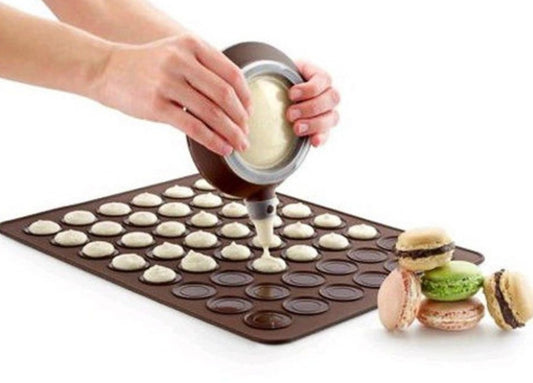 Silicone Macaroon Pastry Oven Baking Mold Set 48 slots