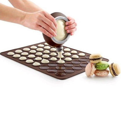 Wholesale 48 slots Silicone Macaron Macaroon Pastry Oven Baking Mould Mat 10 Units Set
