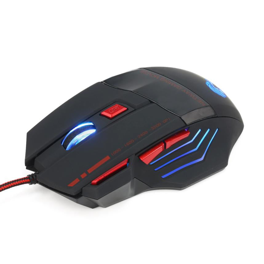 Wholesale 7 Buttons 3200DPI USB Optical Wired Gaming Mouse