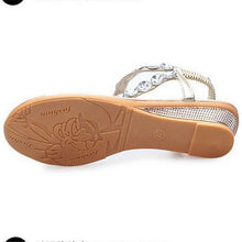Load image into Gallery viewer, Womens Silver Rhinestone Slip on Sandals
