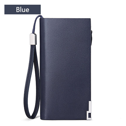 Mens Business Casual Leather Long Wallet