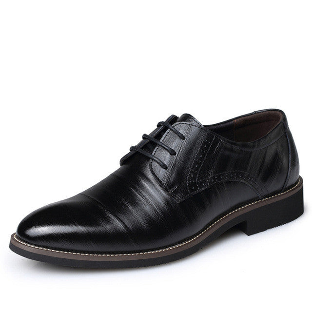 Mens Business Casual Oxford Leather Shoes