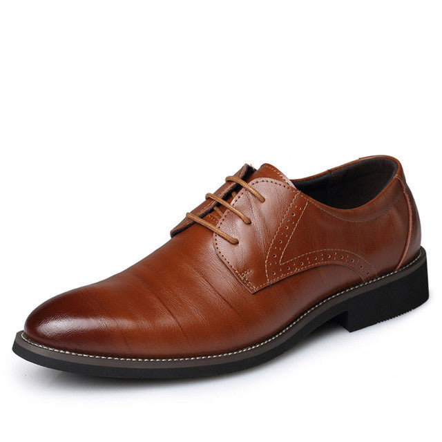 Mens Business Casual Oxford Leather Shoes