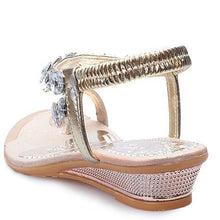 Load image into Gallery viewer, Womens Summer Rhinestone Sandals in Silver
