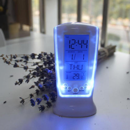 LED Clear Design Digital Alarm Clock with Calendar and Temperature Display