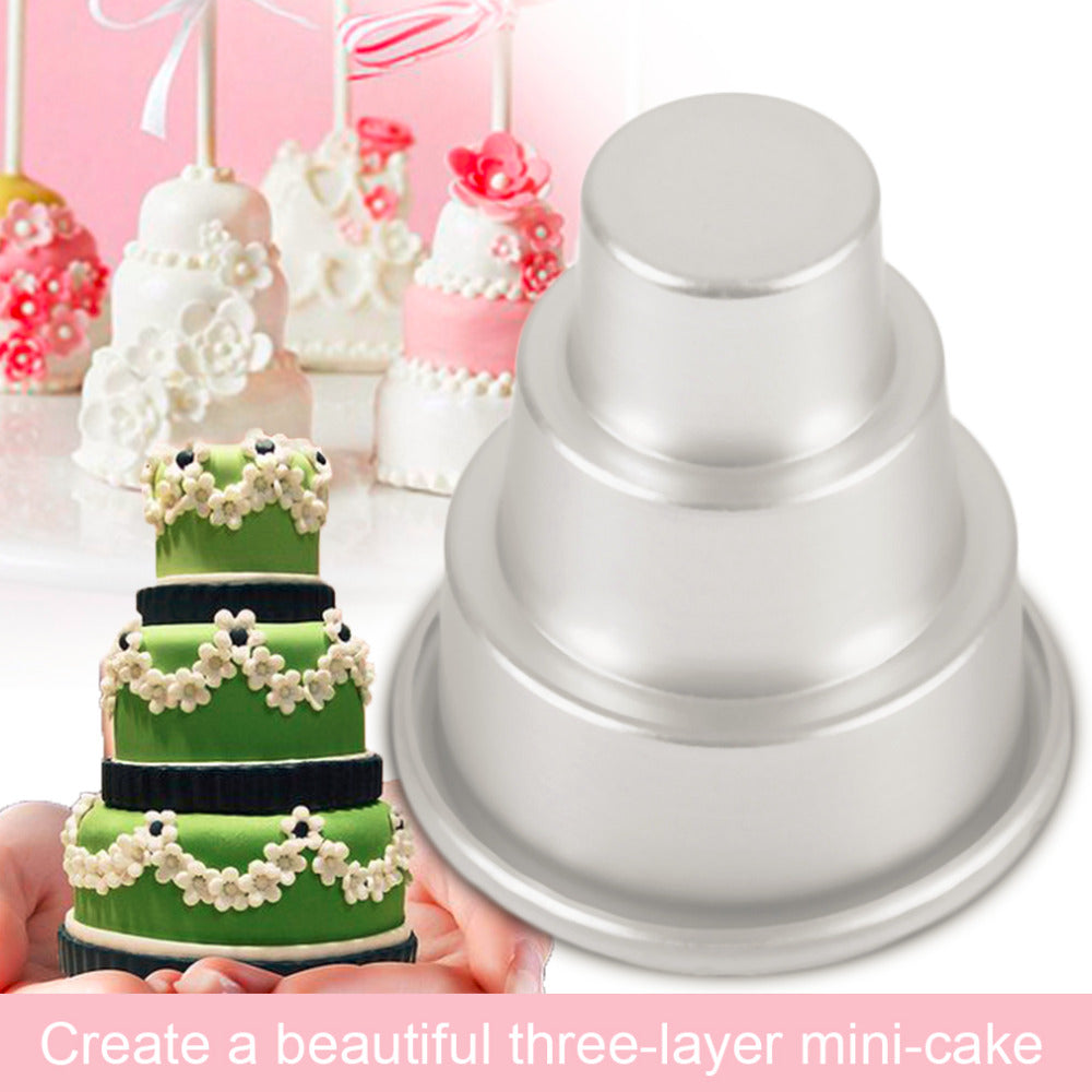 Mini 3-Tier Cupcake Pudding Cake Mold 5 pcs set