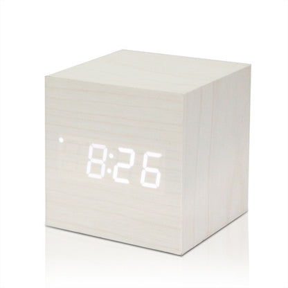 Wooden LED Thermometer Digital Alarm Clock