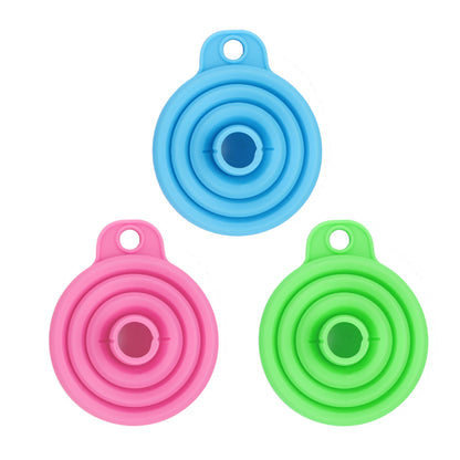 3 inch width Collapsible Silicone Funnel 9 PCS Set