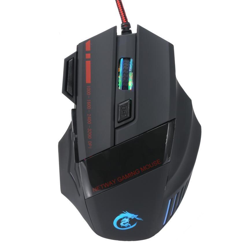 USB Wired 5500 DPI 7D LED Optical Gaming Mouse