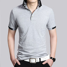 Load image into Gallery viewer, Mens Two Tone Short Sleeve Polo Shirt

