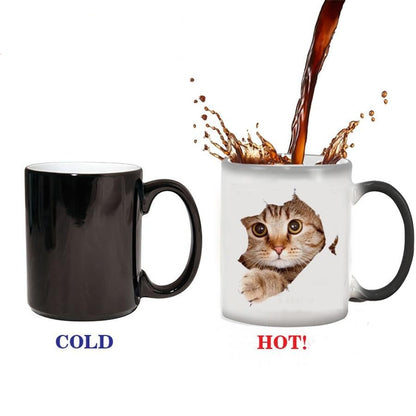 Adorable Cute Lovely Cat Colorful Changing Ceramic Coffee Mug
