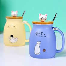 Load image into Gallery viewer, Adorable Cat Cartoon Ceramic Coffee Mug
