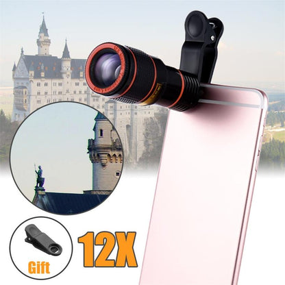Ultra HD Camera Telescope Lens with 12x Optical Zoom for Mobile Phones