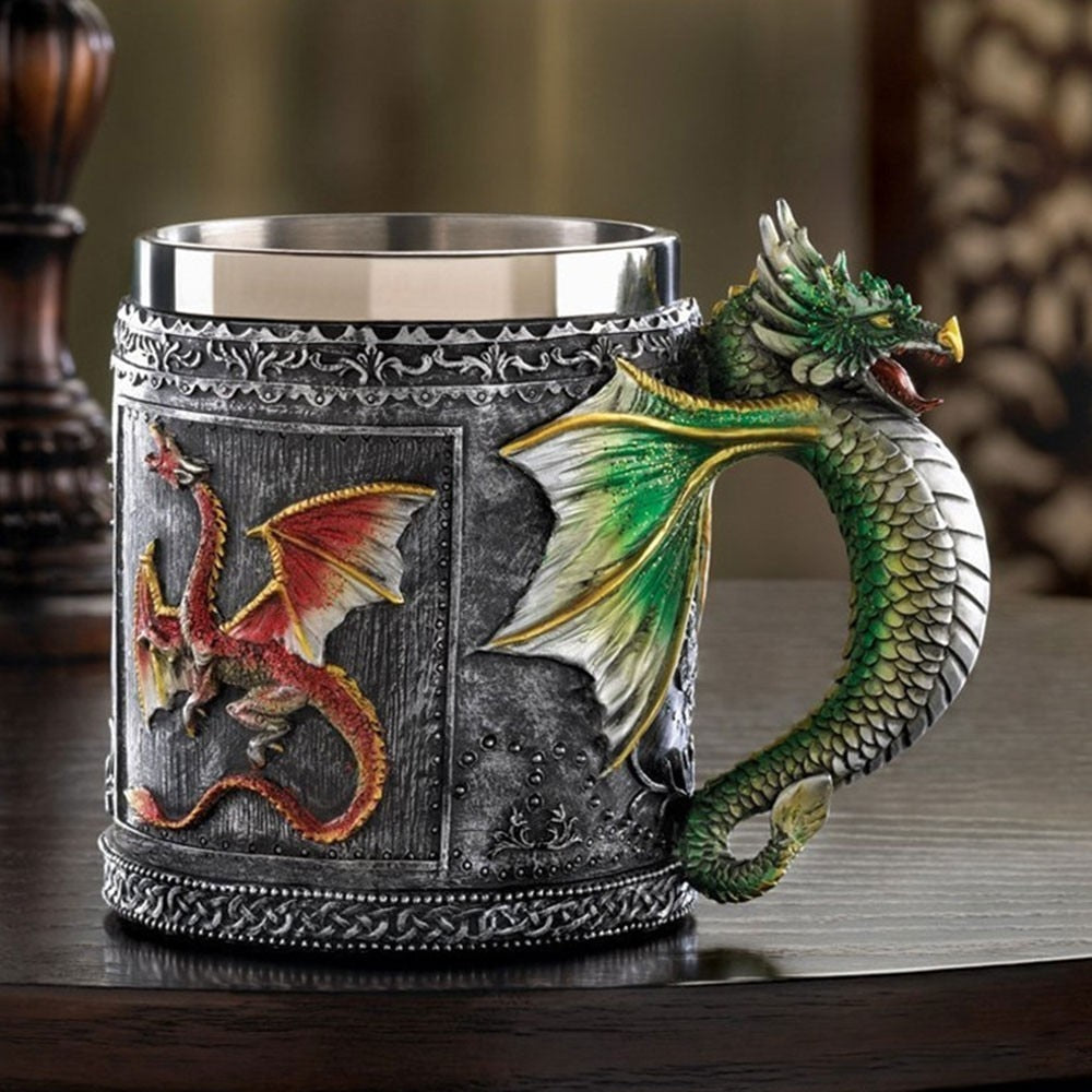 3D Dragon Theme Stainless Steel 12oz  Mug