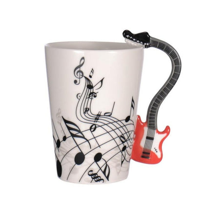 Creative Musical Notes and Musical Instrument Coffee Mug