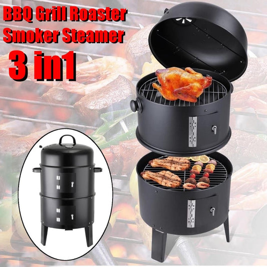 3 in 1 Multi Layer Outdoor BBQ Grill Roaster