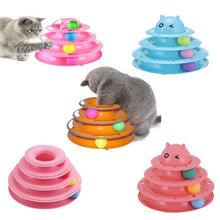 Load image into Gallery viewer, Foldable Multi layers Turntable interactive Cat Toy
