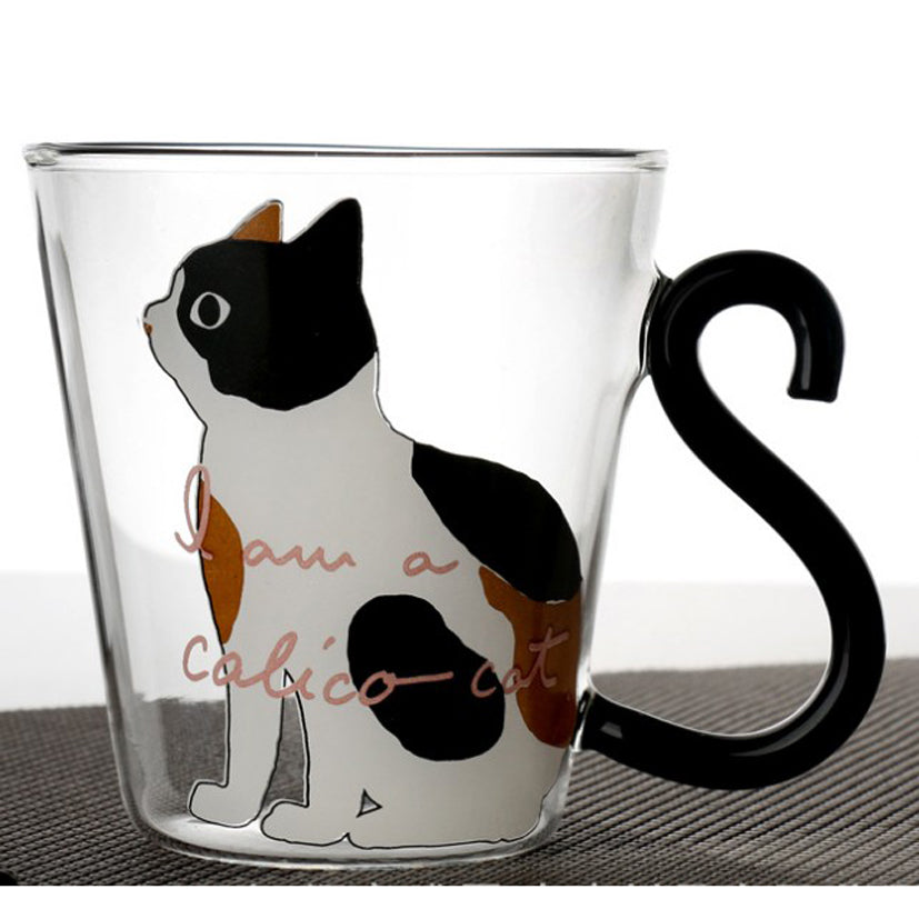 Cat Lover Creative Cartoon 8.5oz Glass Mug