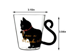 Load image into Gallery viewer, Cat Lover Creative Cartoon 8.5oz Glass Mug
