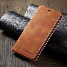 Load image into Gallery viewer, Leather Flip Wallet Card Holder Magnetic Case For iPhones X to iPhone 14 Series
