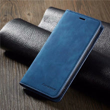 Load image into Gallery viewer, Leather Flip Wallet Card Holder Magnetic Case For iPhones X to iPhone 14 Series
