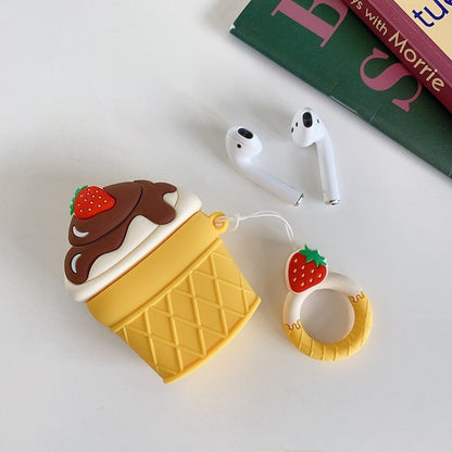 3D Ice Cream Theme Silicone Case for AirPods