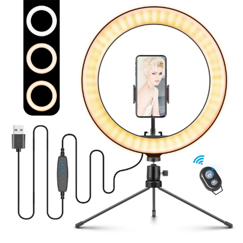 10" Table Top Selfie LED Lamp