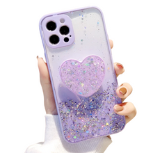 Load image into Gallery viewer, Sequins Glitter Case with Love Stand for iPhone
