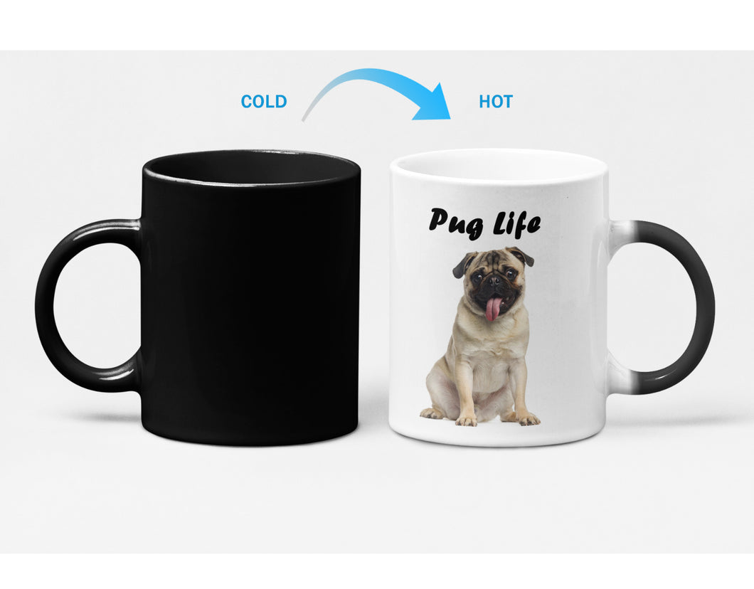 Pug Life Heat Sensitive Color Changing Mug for Dog Lovers