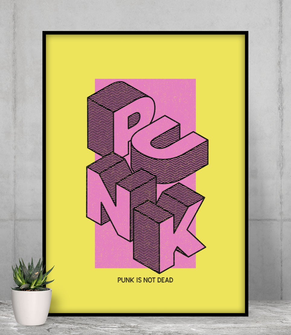Punk is Not Dead Retro Poster