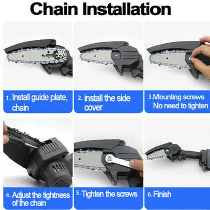 Portable 4 Inch  Mini Electric Mini Electric Chain Saw Gardening Tool