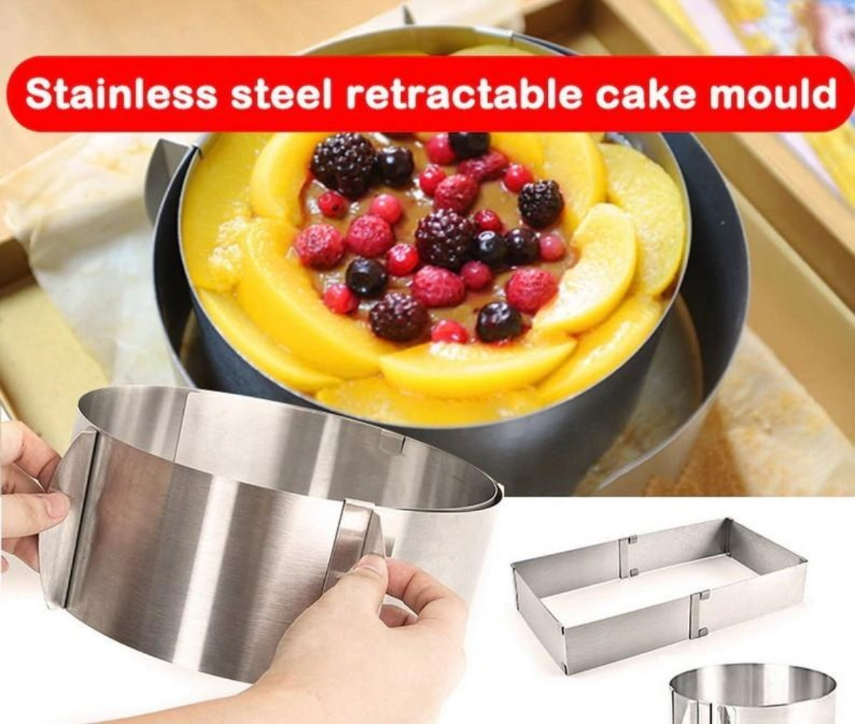 Round Shape Stainless Steel Cake Adjustable Mold