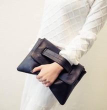 Load image into Gallery viewer, Womens Faux Leather Envelope Clutch Bag
