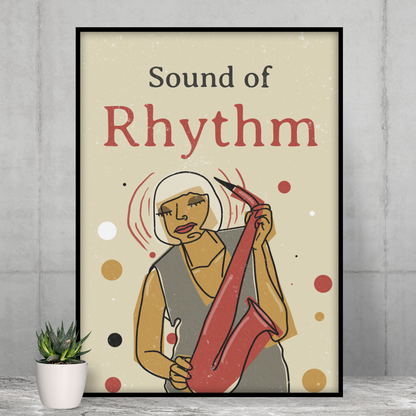Sound of Rhythm Vintage Jazz Poster
