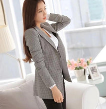 Load image into Gallery viewer, Womens Slim Fit Checkered Blazer
