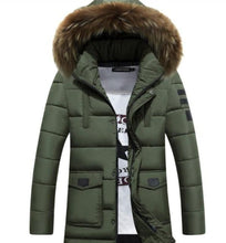 Load image into Gallery viewer, Mens Winter Hooded Coat
