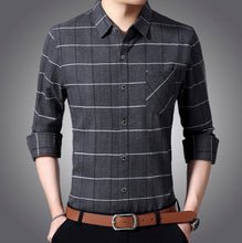 Load image into Gallery viewer, Mens Long Sleeve Plaid Shirt
