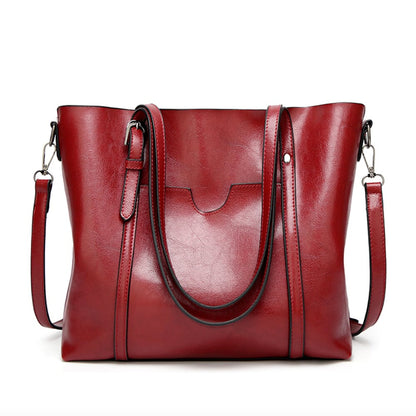 Womens Faux Leather Tote Bag